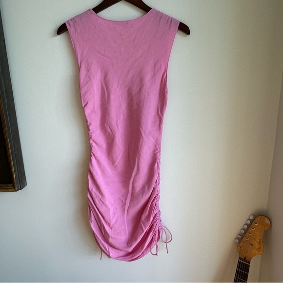 Amanda Uprichard Nessa Ruched Sheath Dress Pink Size S - Picture 10 of 12